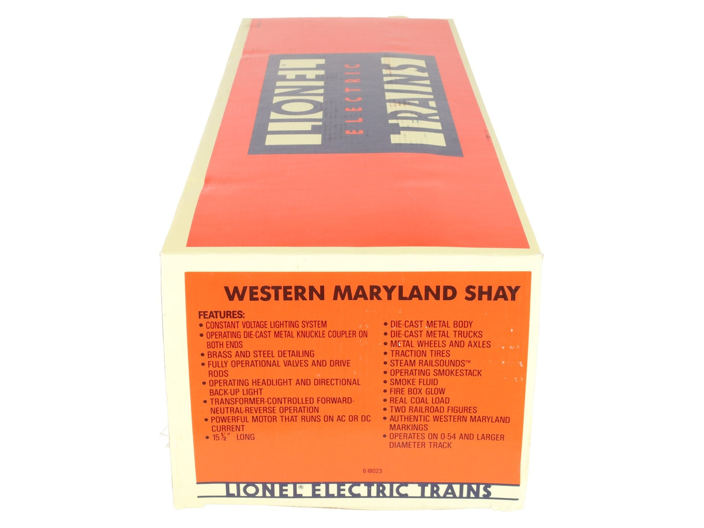 Lionel 6-18023 O Gauge Western Maryland Shay Steam Locomotive #6 EX/Box