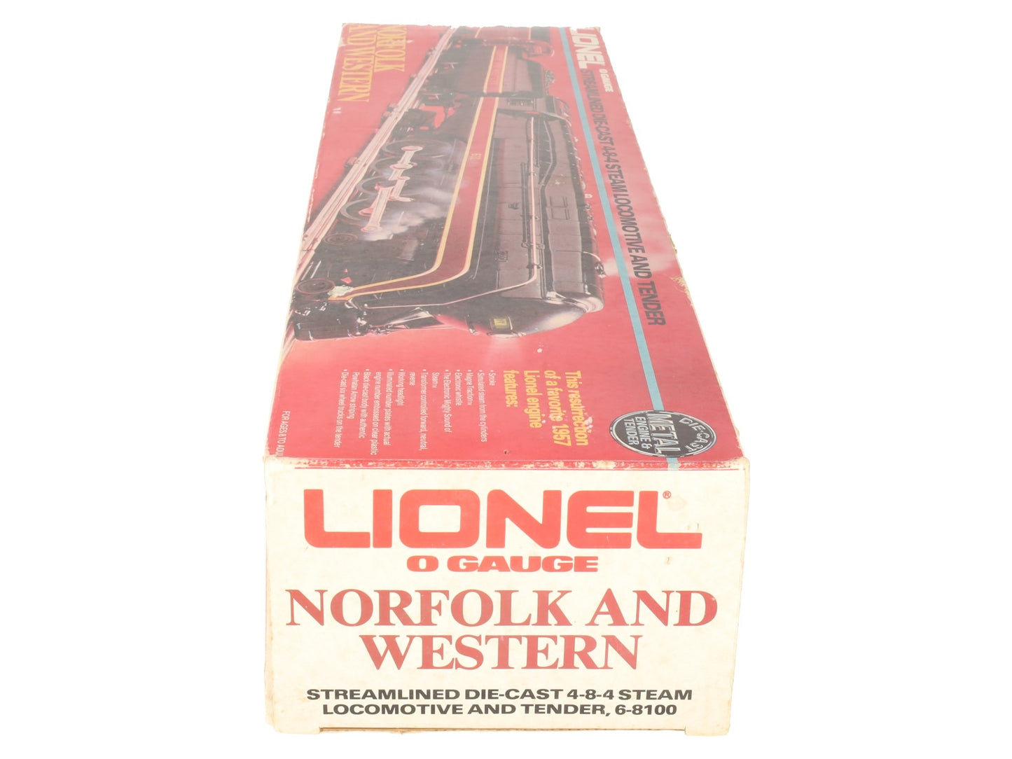 Lionel 6-8100 O Gauge Norfolk & Western 4-8-4 Steam Locomotive & Tender #611 EX/Box