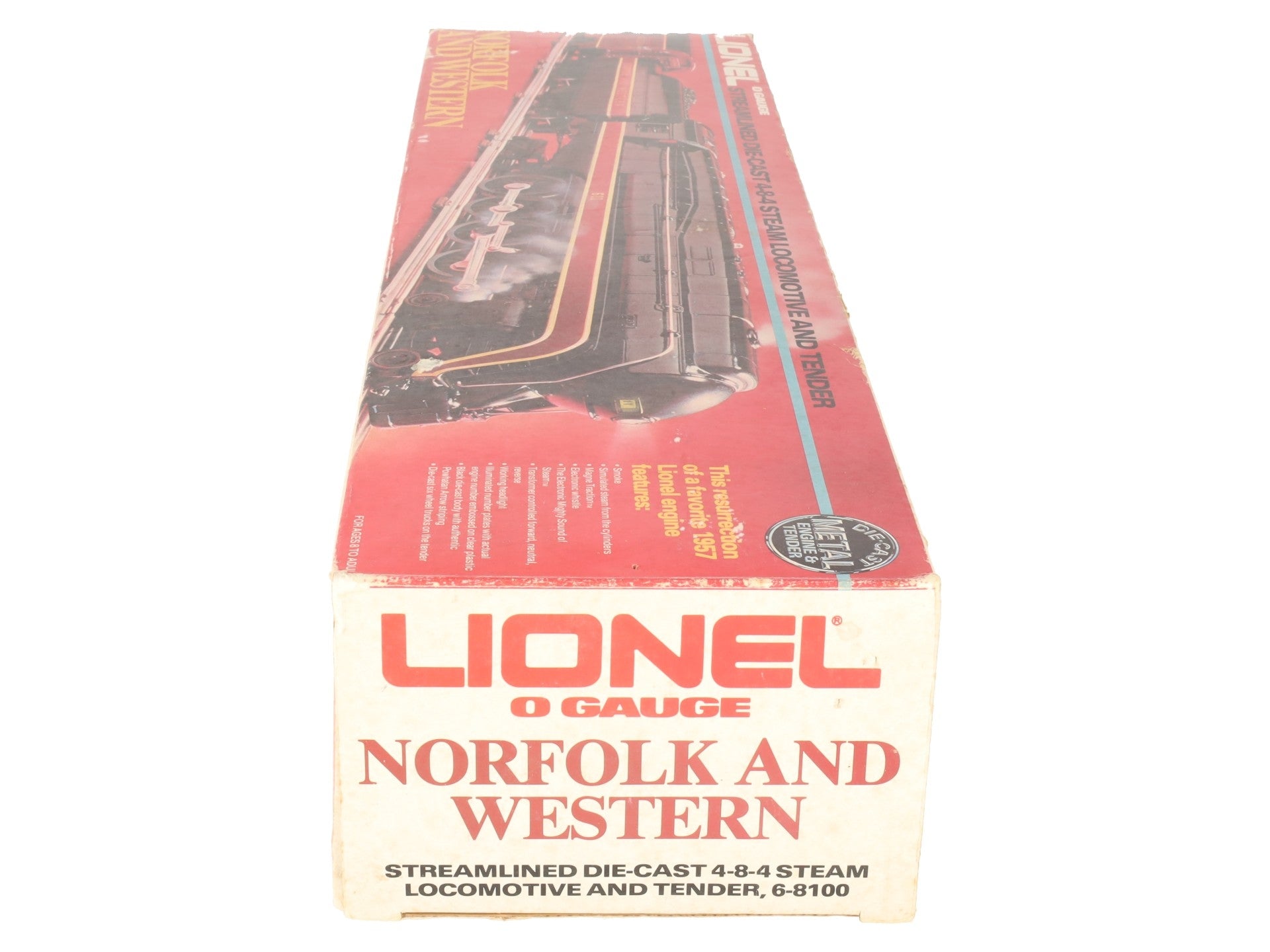 Lionel 6-8100 O Gauge Norfolk & Western 4-8-4 Steam Locomotive & Tender #611 EX/Box