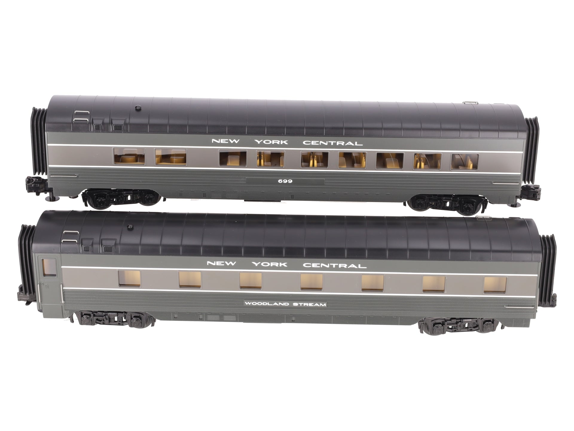 MTH 30-67289 O New York Central 2-Car 60' Streamlined ABS Sleeper/Diner LN/Box