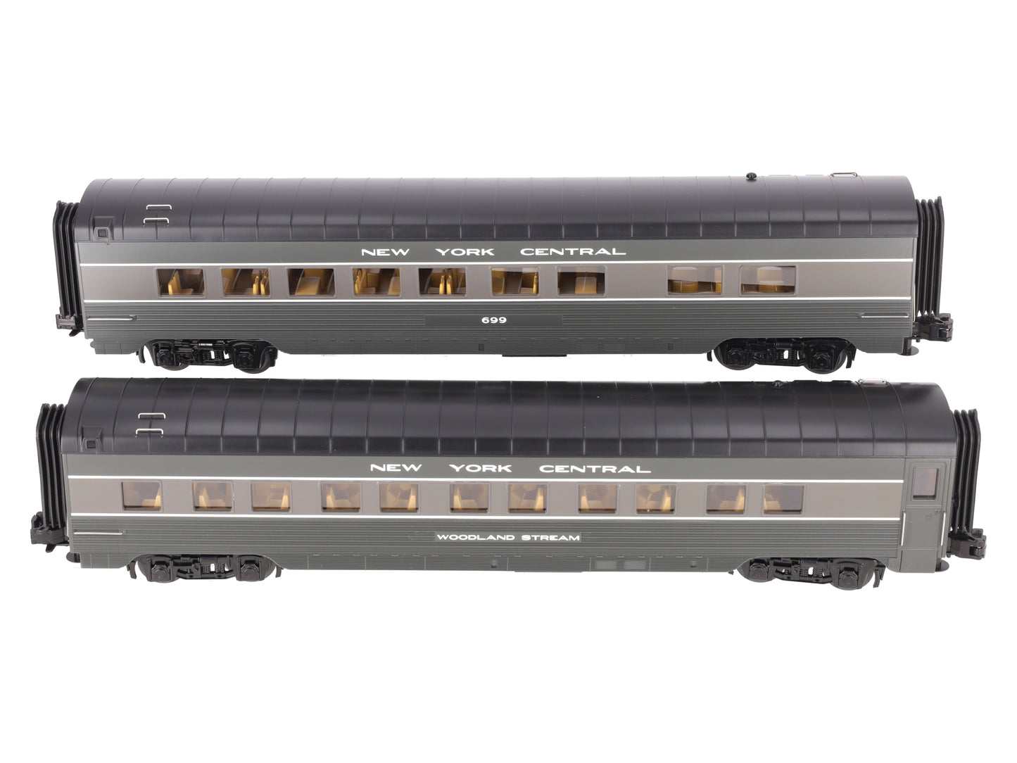 MTH 30-67289 O New York Central 2-Car 60' Streamlined ABS Sleeper/Diner LN/Box