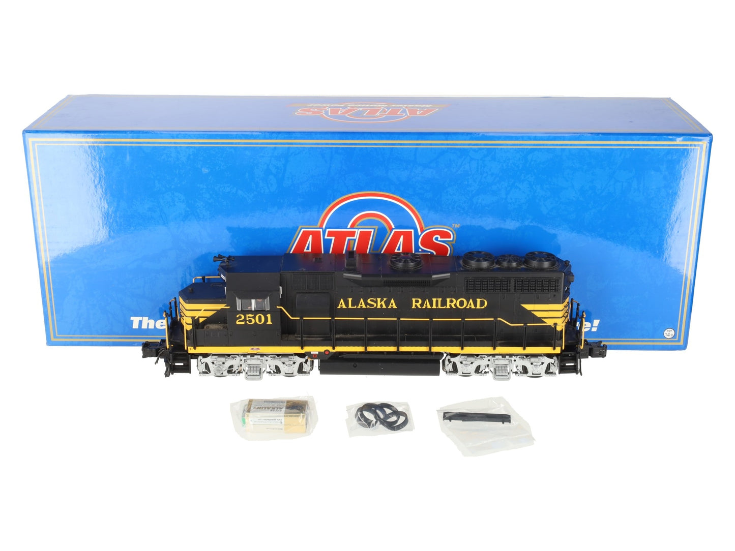 Atlas 1140-1 O Gauge Alaska Railroad GP-35 Diesel Locomotive #2501 (3 Rail) LN/Box