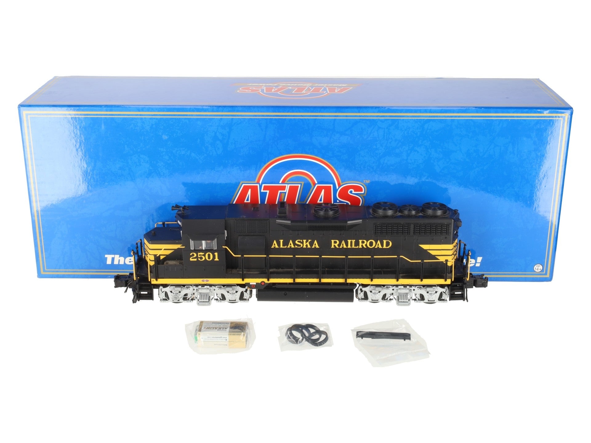 Atlas 1140-1 O Gauge Alaska Railroad GP-35 Diesel Locomotive #2501 (3 Rail) LN/Box