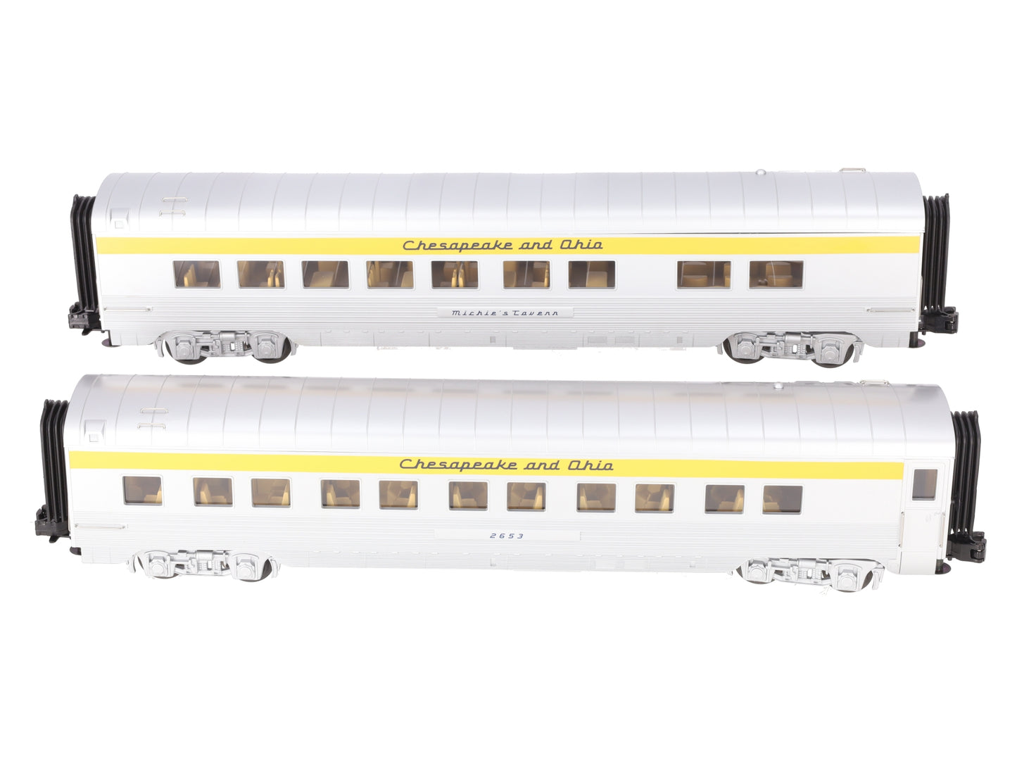 MTH 30-67309 C&O 2-Car 60' Streamlined Sleeper/Diner LN/Box