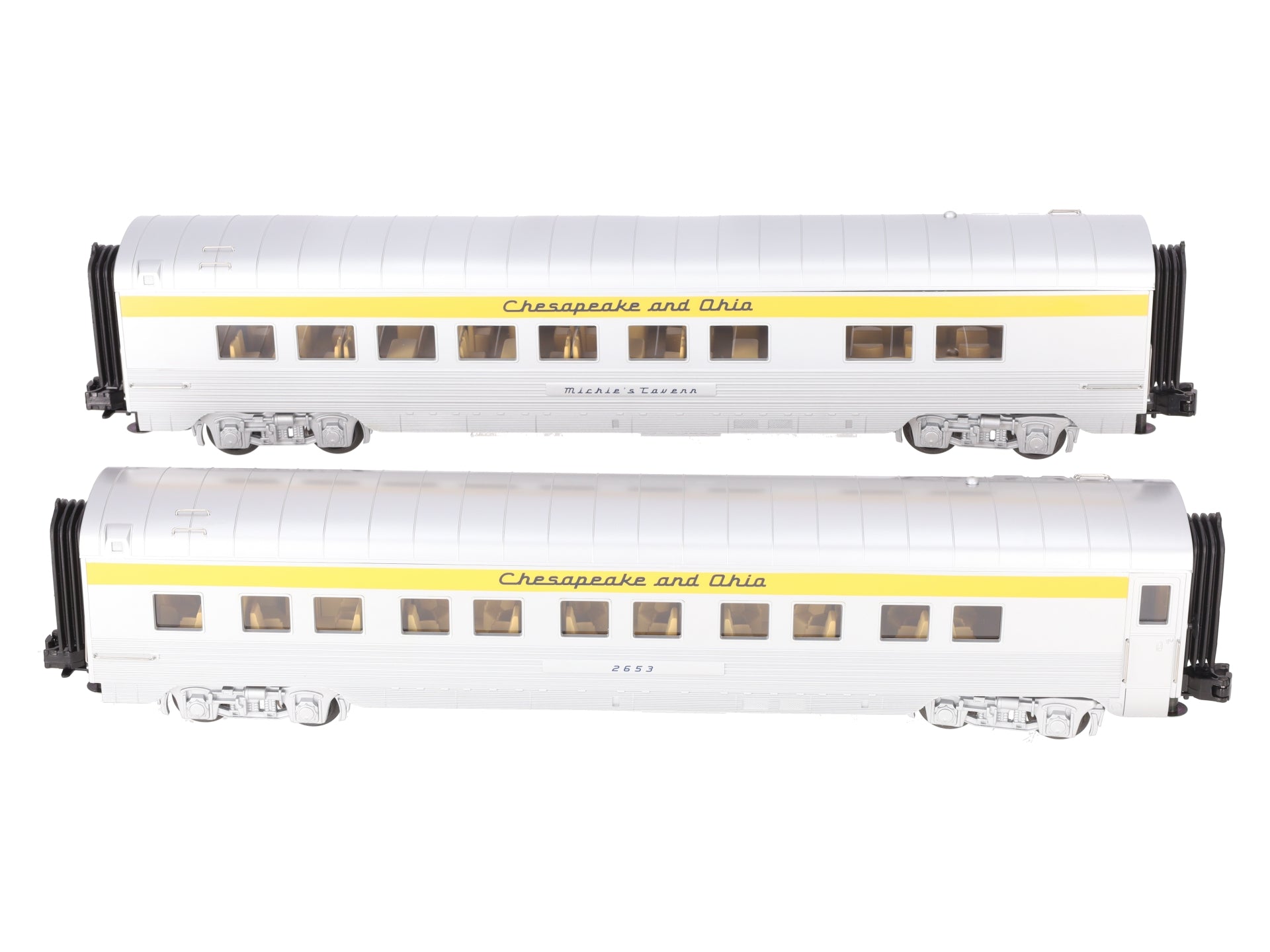 MTH 30-67309 C&O 2-Car 60' Streamlined Sleeper/Diner LN/Box