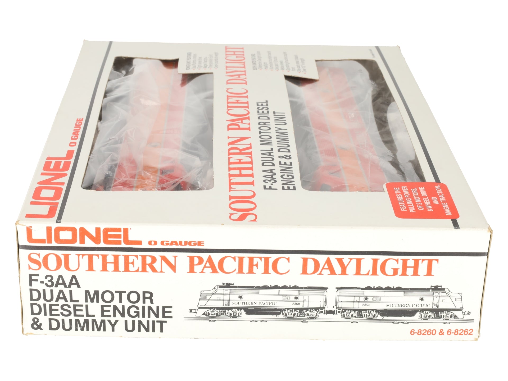 Lionel 6-8260 O Gauge Southern Pacific F3 AA Diesel Locomotive Set #8260/8262 EX/Box
