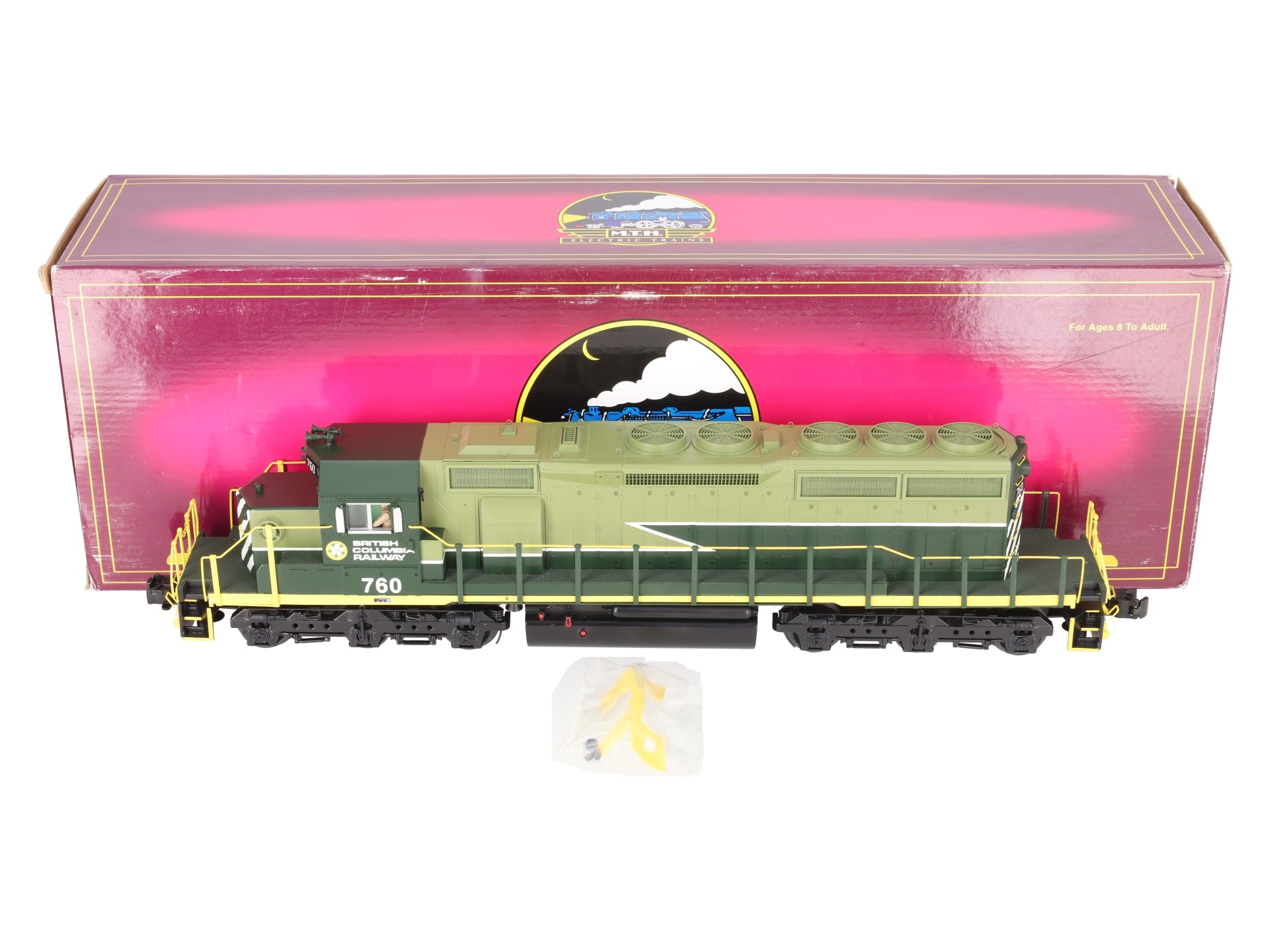 MTH 20-2908-3 British Columbia Railway SD40-2 Non-Powered Diesel Engine #760 LN/Box