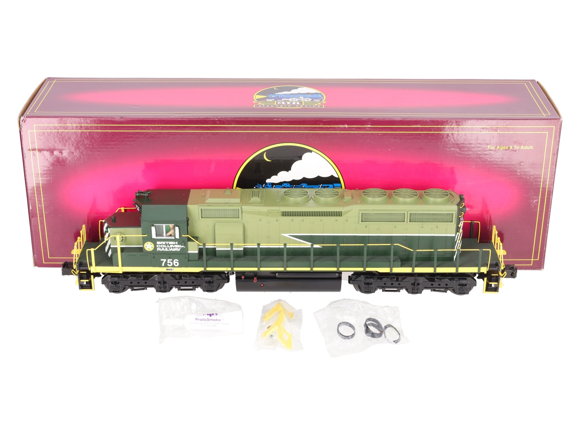 MTH 20-2908-1 British Columbia Railway SD40-2 Diesel Engine w/PS 2.0 #756 LN/Box