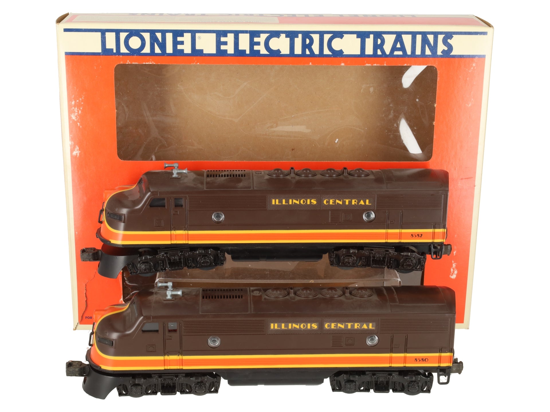 Lionel 6-8580 O Gauge Illinois Central F3 AA Diesel Locomotive Set EX/Box