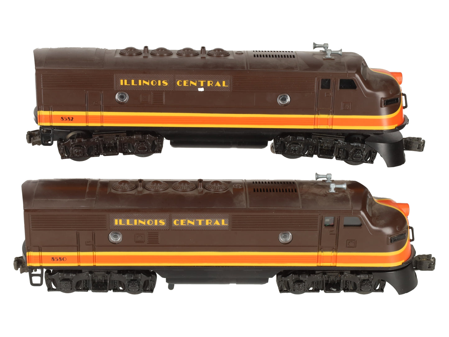 Lionel 6-8580 O Gauge Illinois Central F3 AA Diesel Locomotive Set EX/Box