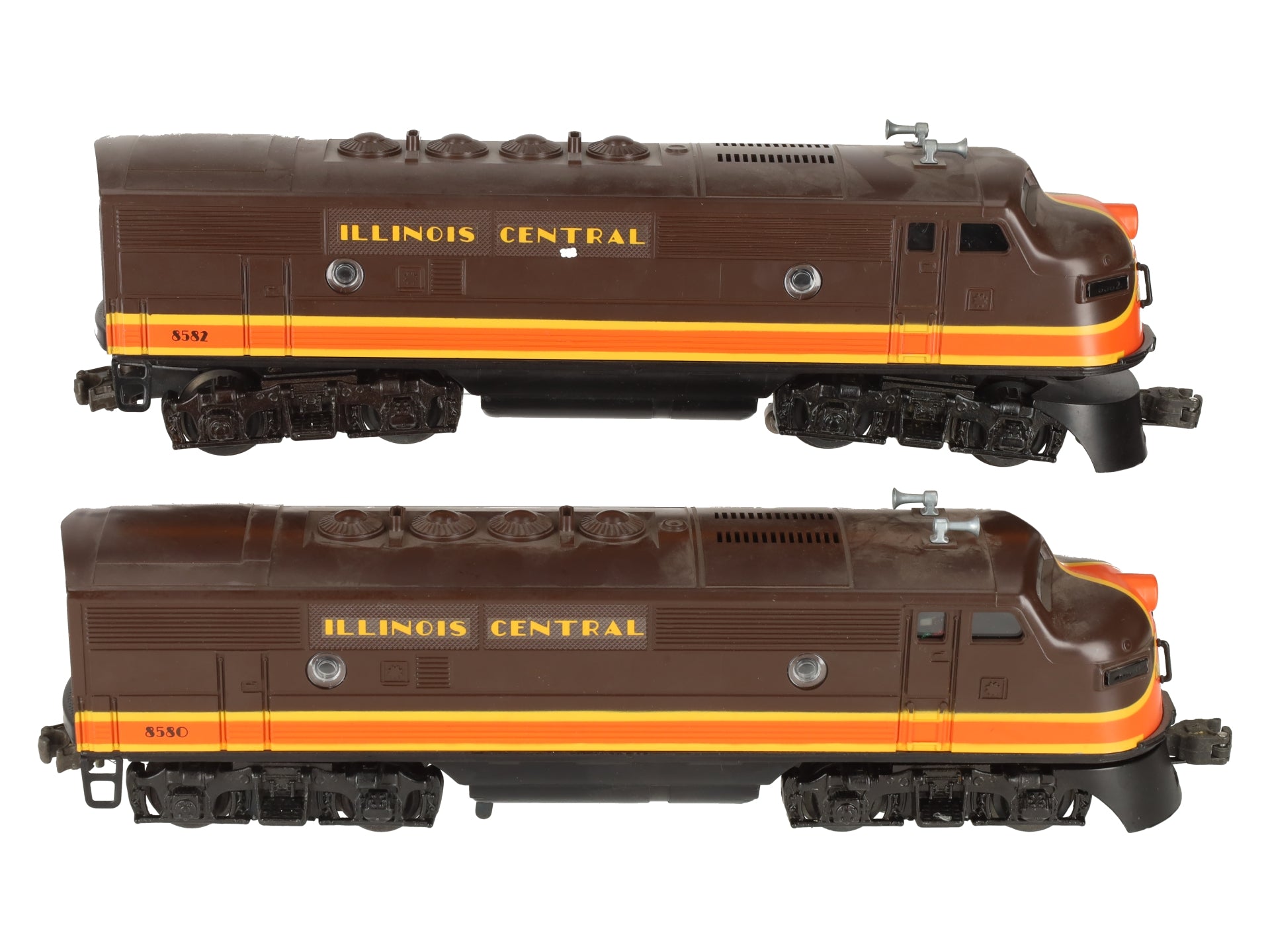 Lionel 6-8580 O Gauge Illinois Central F3 AA Diesel Locomotive Set EX/Box