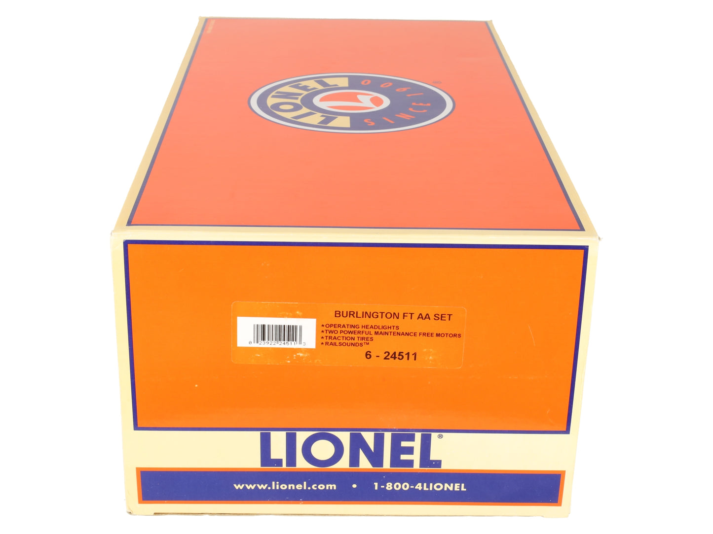 Lionel 6-24511 O Gauge Burlington FT AA Diesel Locomotive Set  #113A/113D EX/Box