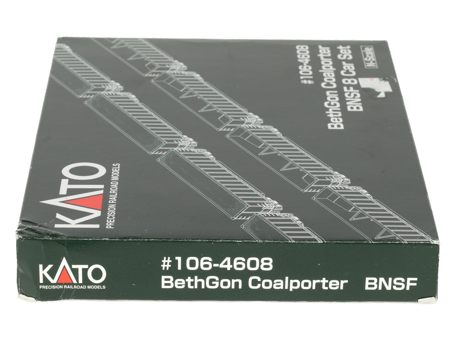 Kato 106-4608 N Scale BNSF BethGon Coalporter 8-Car Set EX/Box