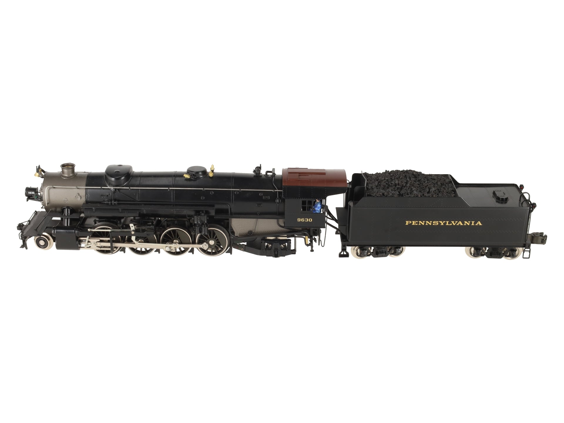 Williams 5102 O Gauge PRR BRASS 2-8-2 Mikado Steam Locomotive and Tender #9630 EX/Box