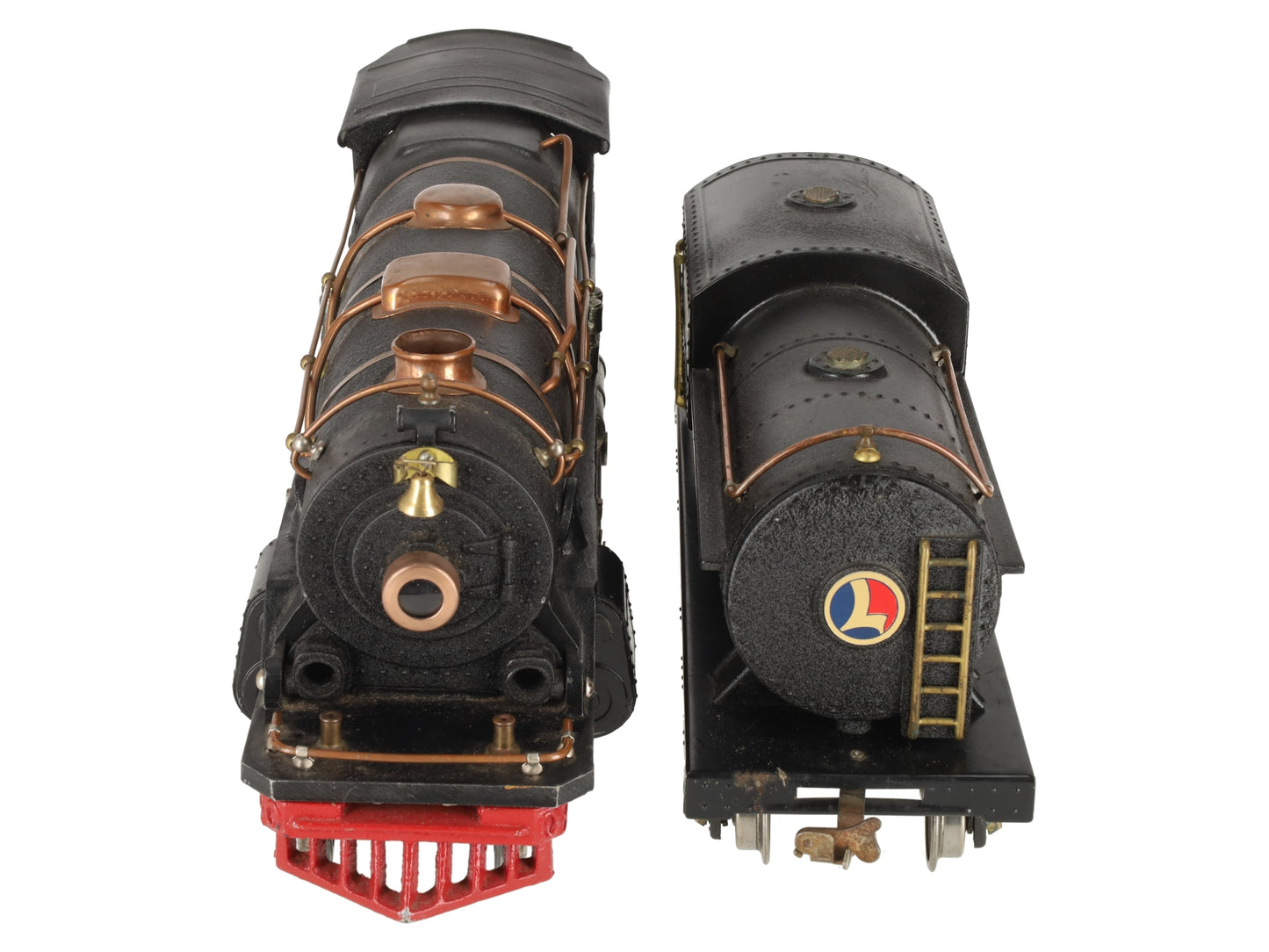 Lionel 400E Vintage Std Gauge 4-4-4 Crackle Black Steam Locomotive w/ Tender VG