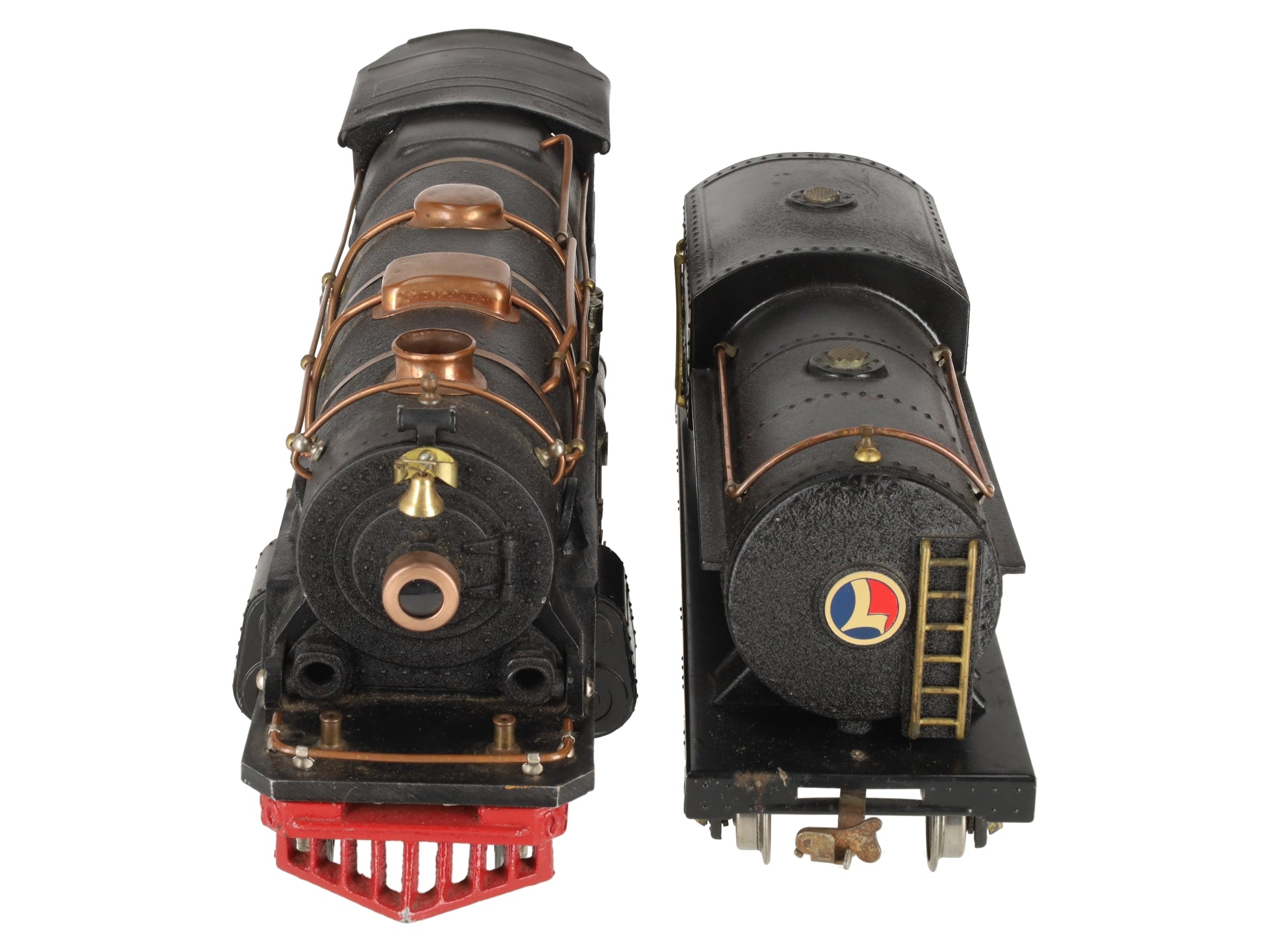 Lionel 400E Vintage Std Gauge 4-4-4 Crackle Black Steam Locomotive w/ Tender VG