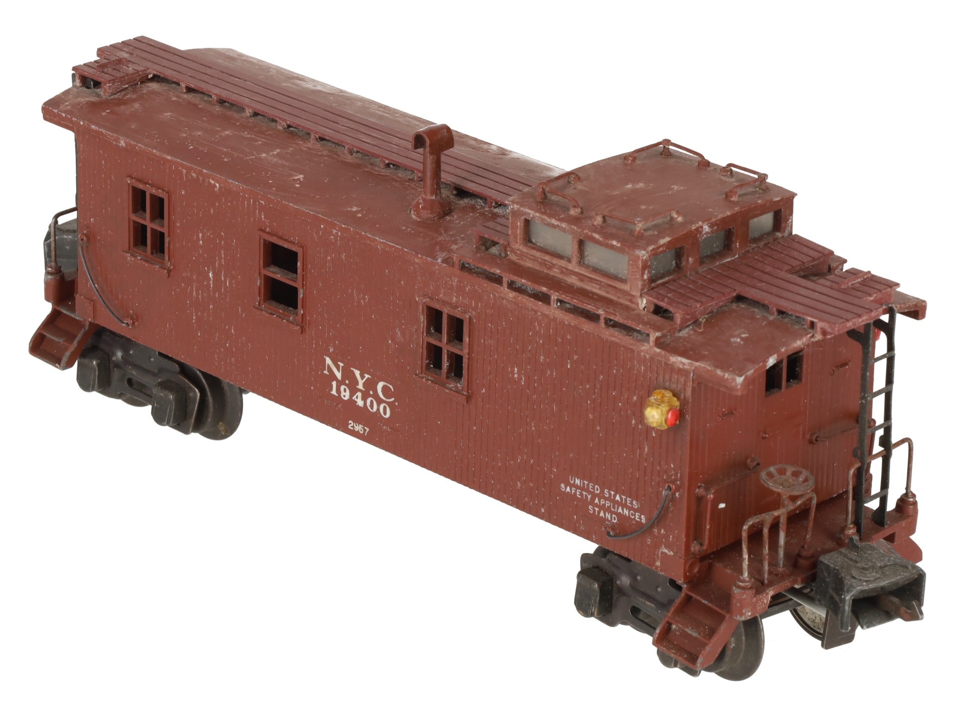 Lionel 2957 Vintage O Prewar New York Central Die-Cast Metal Illuminated Caboose VG