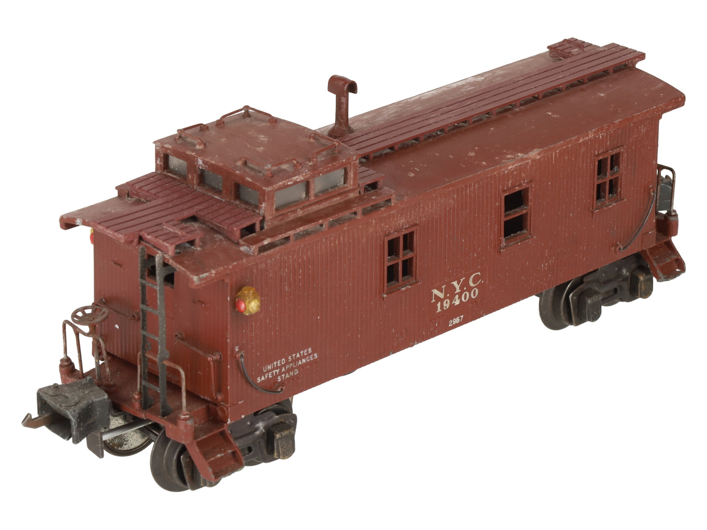 Lionel 2957 Vintage O Prewar New York Central Die-Cast Metal Illuminated Caboose VG