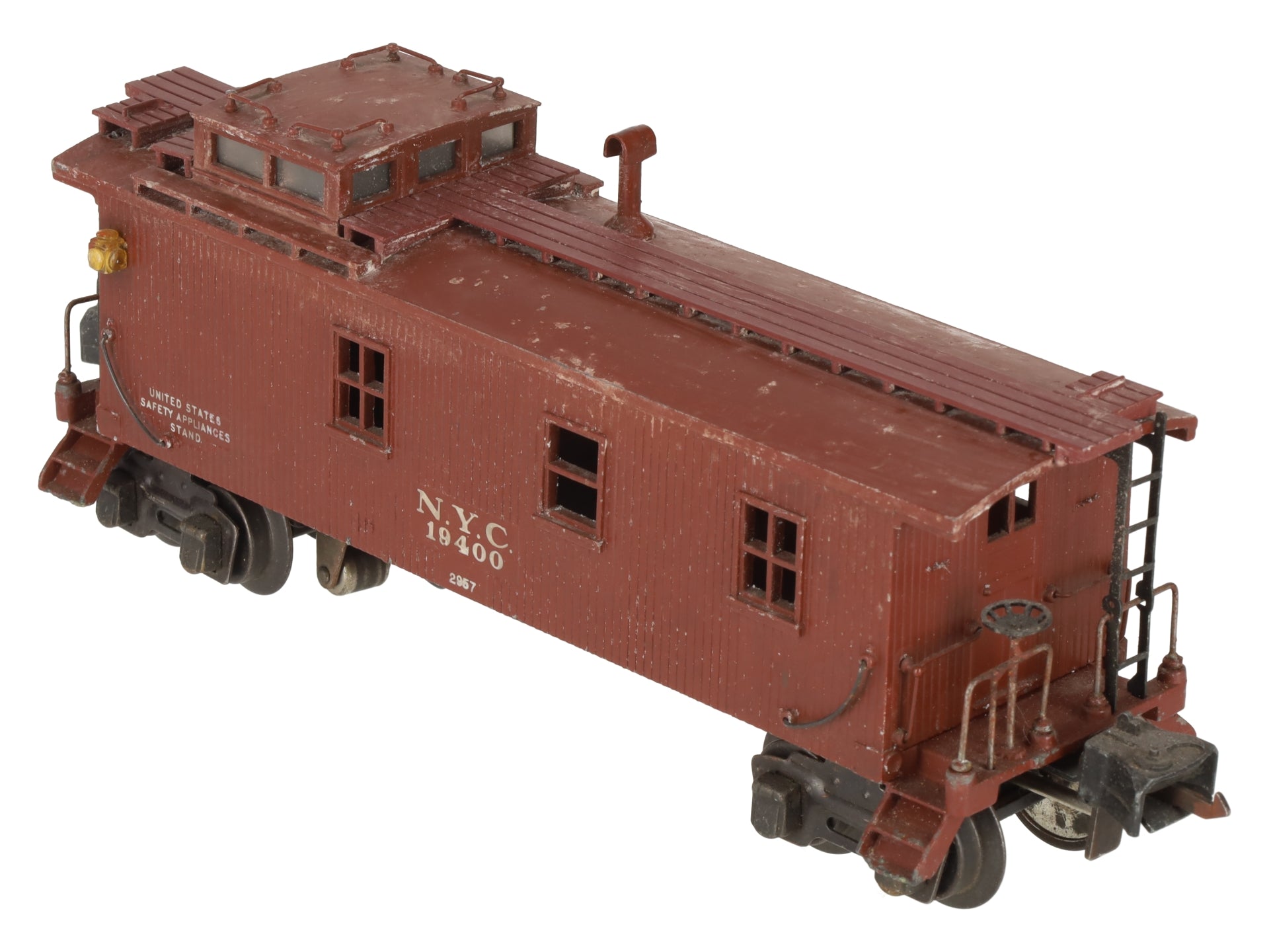 Lionel 2957 Vintage O Prewar New York Central Die-Cast Metal Illuminated Caboose VG