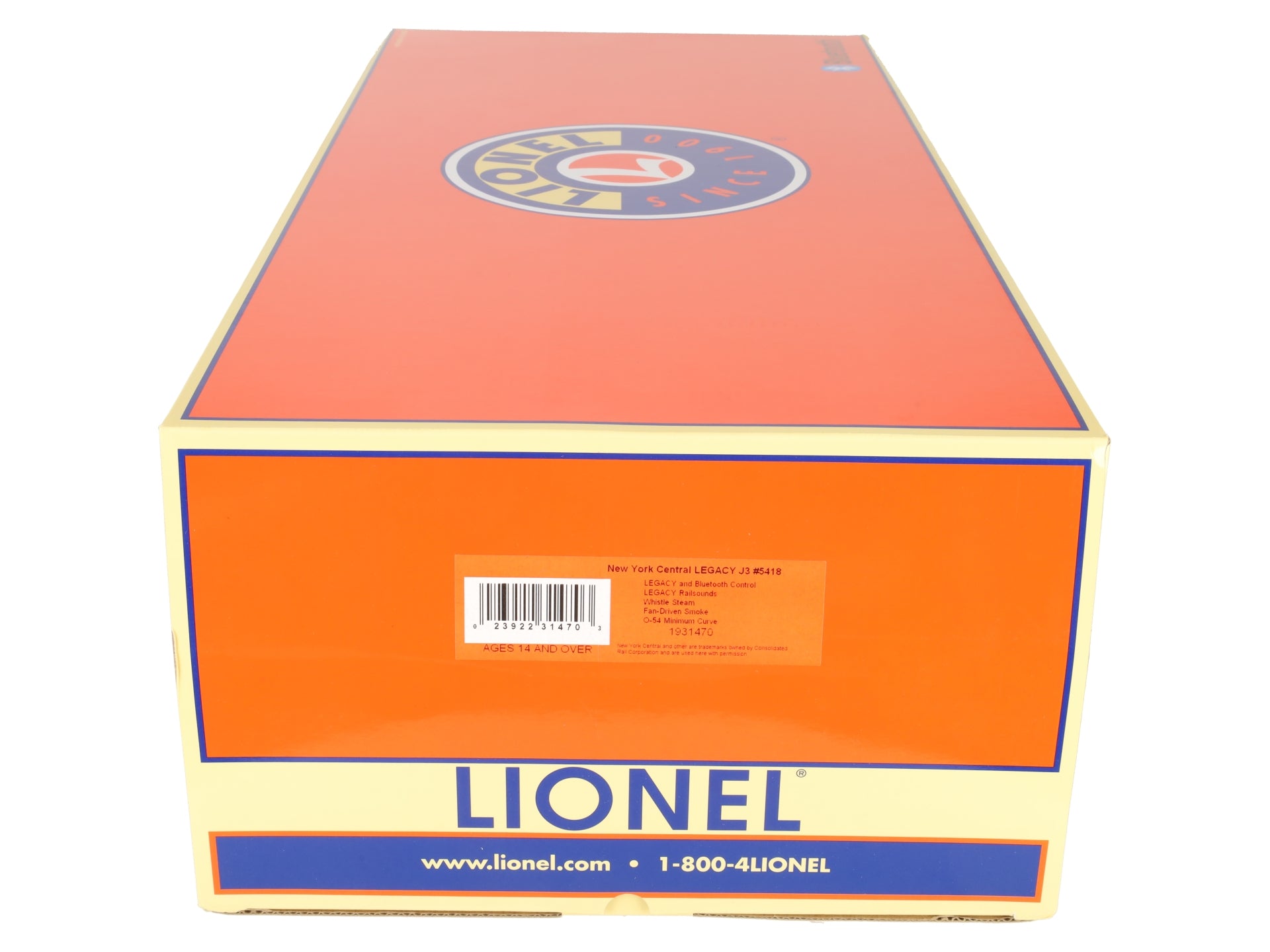 Lionel 1931470 O New York Central Legacy J3a Steam Locomotive #5418 EX/Box
