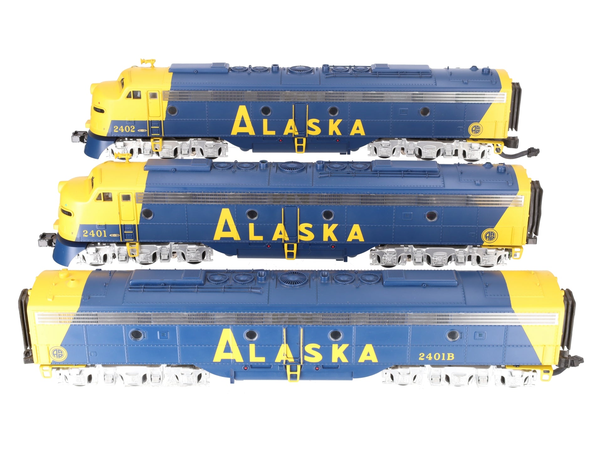 MTH 20-2391-1 Alaska E-8 ABA Diesel Engine Set w/PS2 #2401/2402/2401B EX/Box