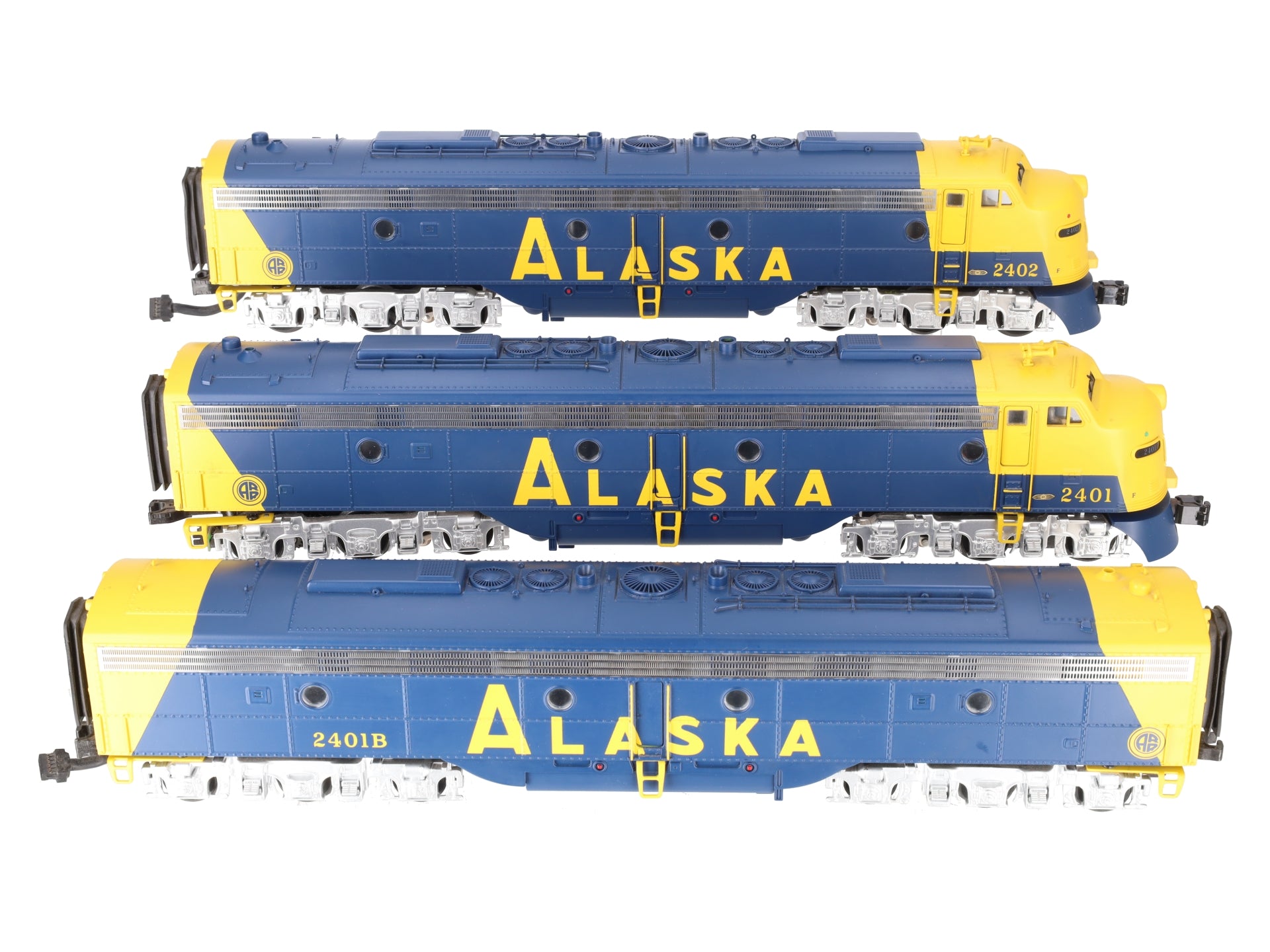 MTH 20-2391-1 Alaska E-8 ABA Diesel Engine Set w/PS2 #2401/2402/2401B EX/Box