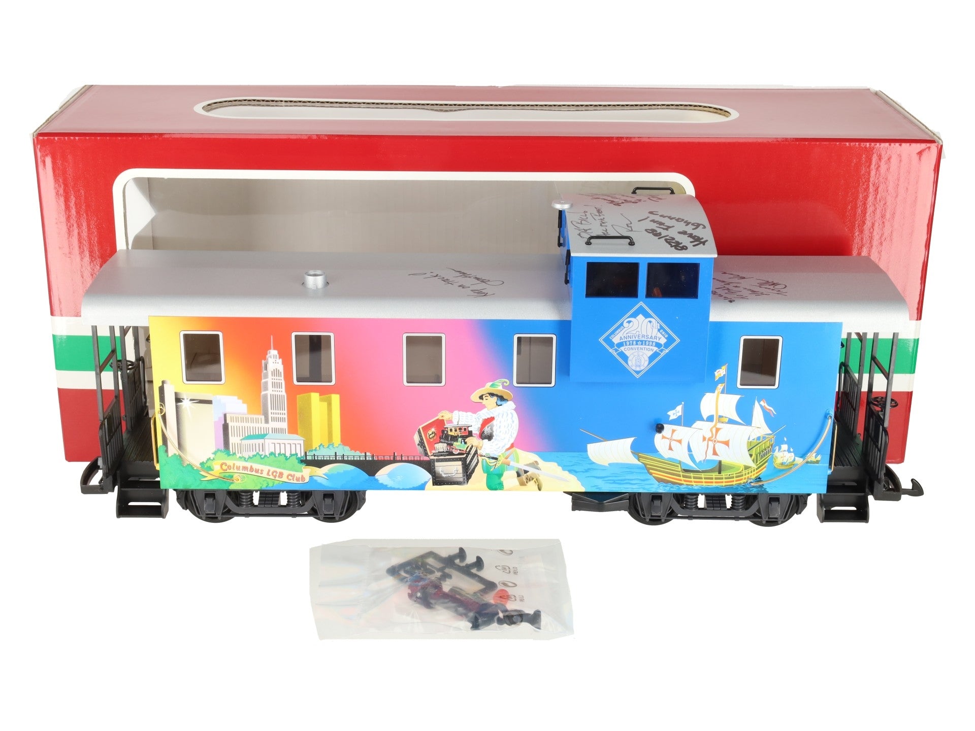 LGB 40718 G Scale 1998 Convention Caboose w/Plastic Wheels-#550 of 550 EX/Box