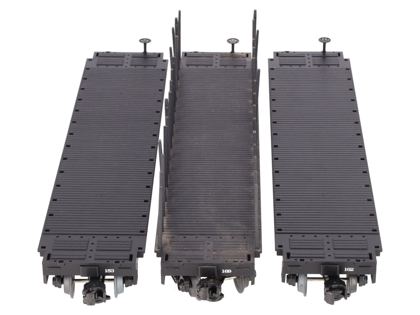 MTH 20-98103 O Gauge West Virginia Pulp & Paper Stake Flatcars (Set of 3) EX/Box