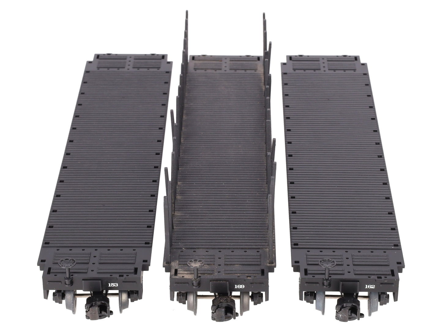 MTH 20-98103 O Gauge West Virginia Pulp & Paper Stake Flatcars (Set of 3) EX/Box