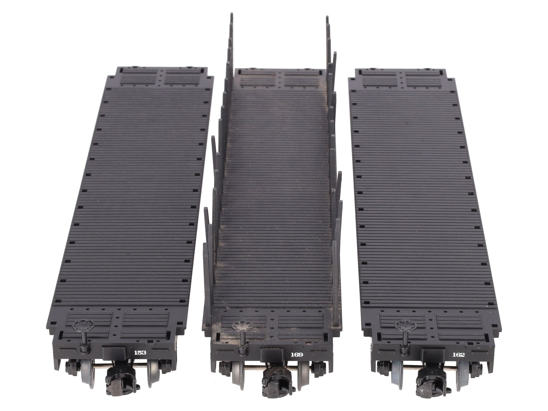 MTH 20-98103 O Gauge West Virginia Pulp & Paper Stake Flatcars (Set of 3) EX/Box