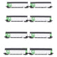 Kato 106-4613 N Scale Burlington Northern Coalporters (Set of 8) LN/Box