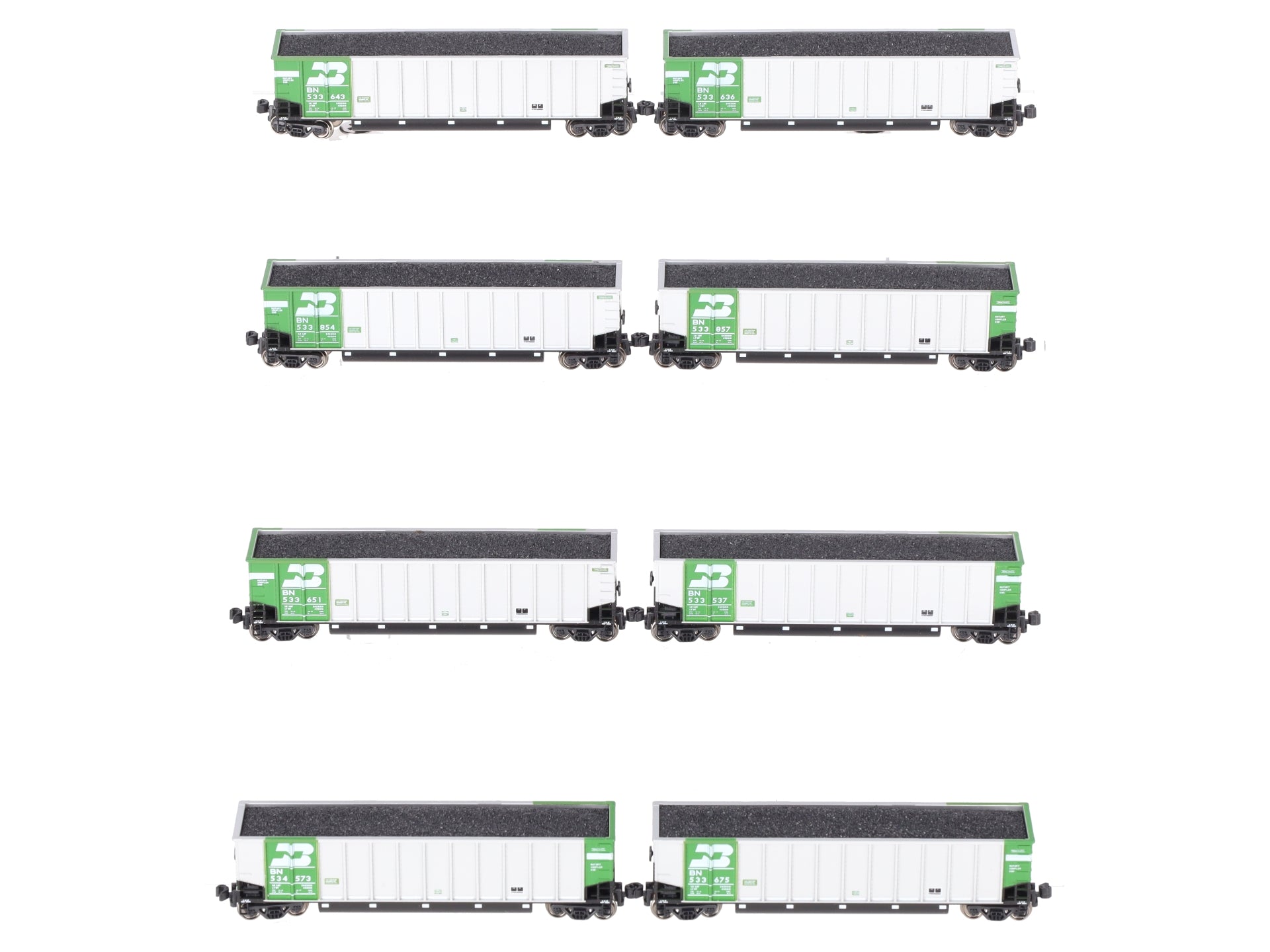 Kato 106-4613 N Scale Burlington Northern Coalporters (Set of 8) LN/Box
