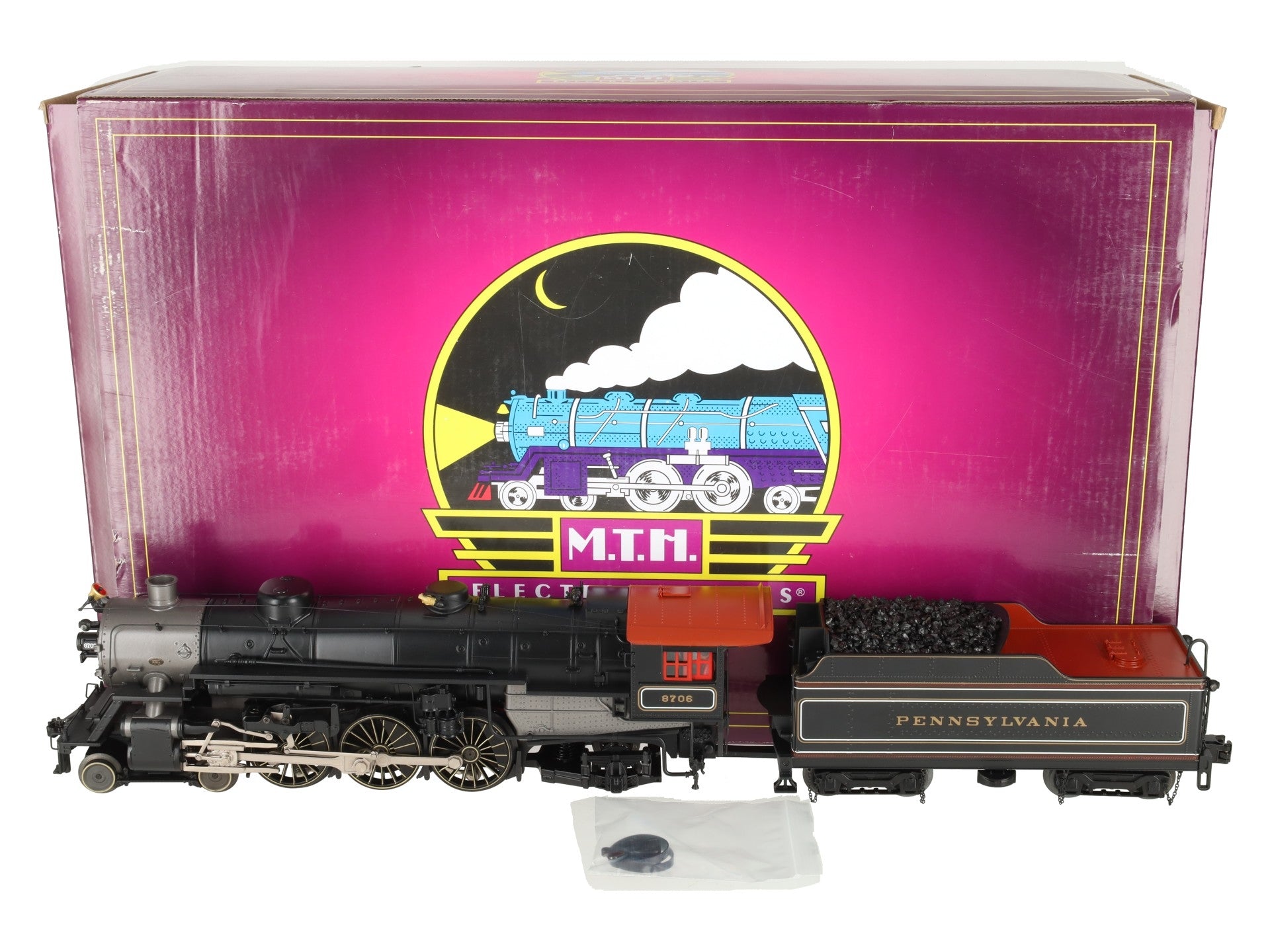 MTH 20-3818-1 O Gauge Pennsylvania 4-6-2 Steam Locomotive & Tender w/PS3 #8706 LN/Box
