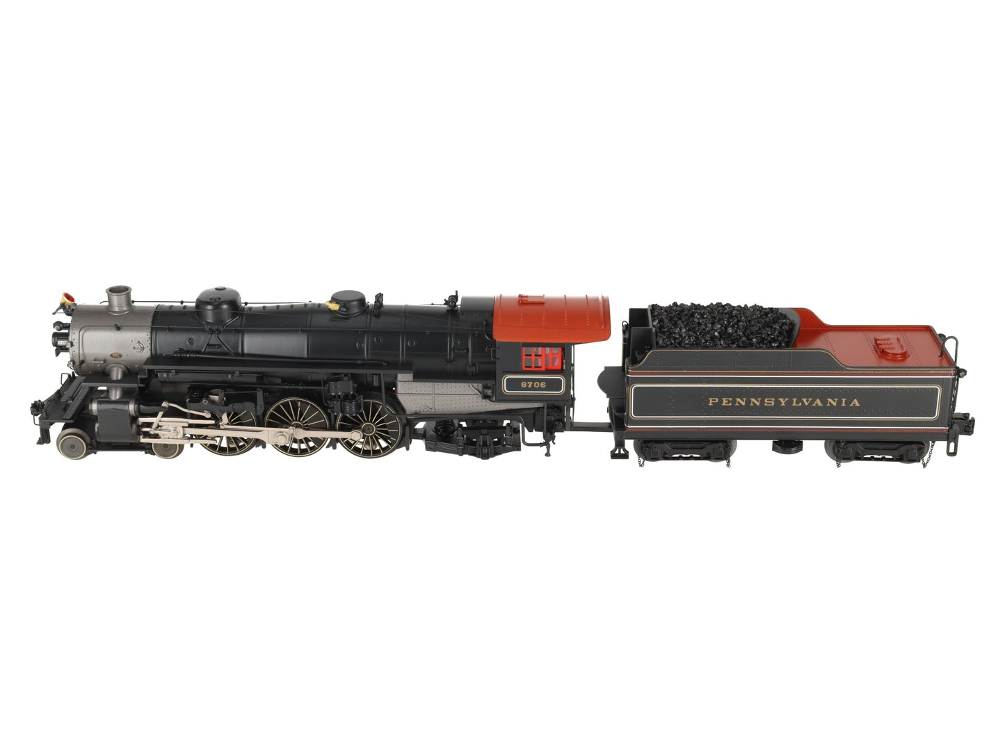 MTH 20-3818-1 O Gauge Pennsylvania 4-6-2 Steam Locomotive & Tender w/PS3 #8706 LN/Box