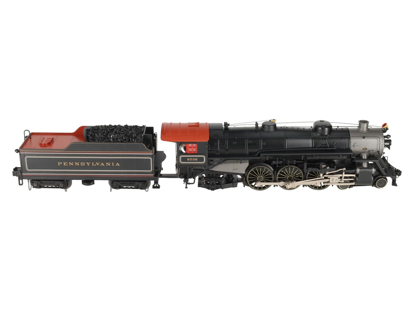 MTH 20-3818-1 O Gauge Pennsylvania 4-6-2 Steam Locomotive & Tender w/PS3 #8706 LN/Box