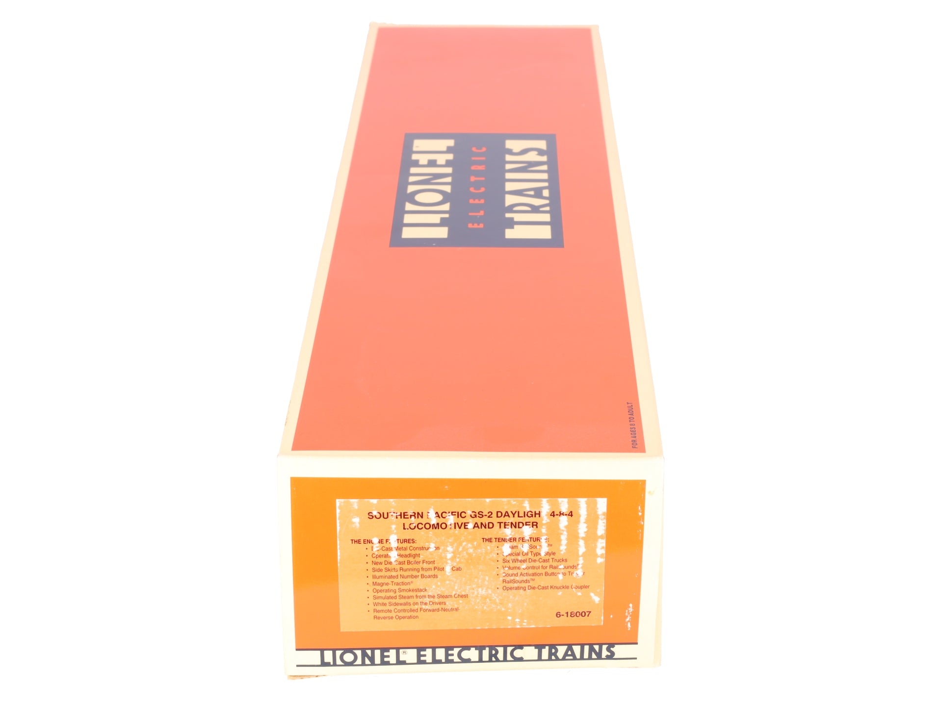 Lionel 6-18007 O Gauge SP Daylight 4-8-4 Steam Locomotive & Tender #4410 w/RS LN/Box