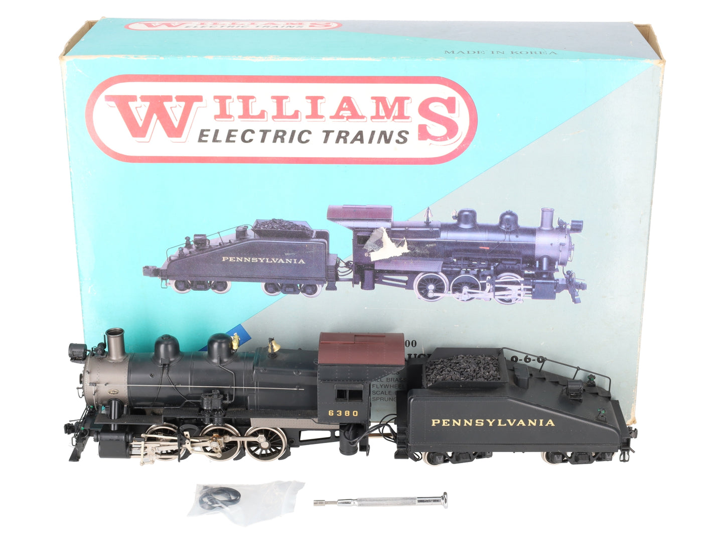 Williams 6200 O Pennsylvania 0-6-0 Steam Locomotive & Tender #6380 (2-Rail) EX/Box