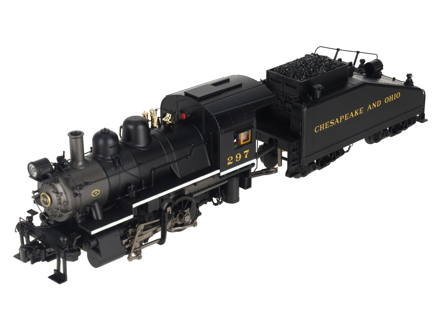 MTH 20-3264-1 C&O 0-4-0 Steam Switcher Hi-Rail w/PS2 #297 NIB