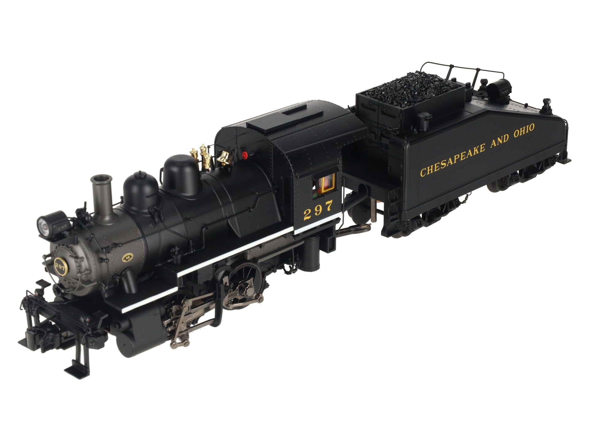 MTH 20-3264-1 C&O 0-4-0 Steam Switcher Hi-Rail w/PS2 #297 NIB