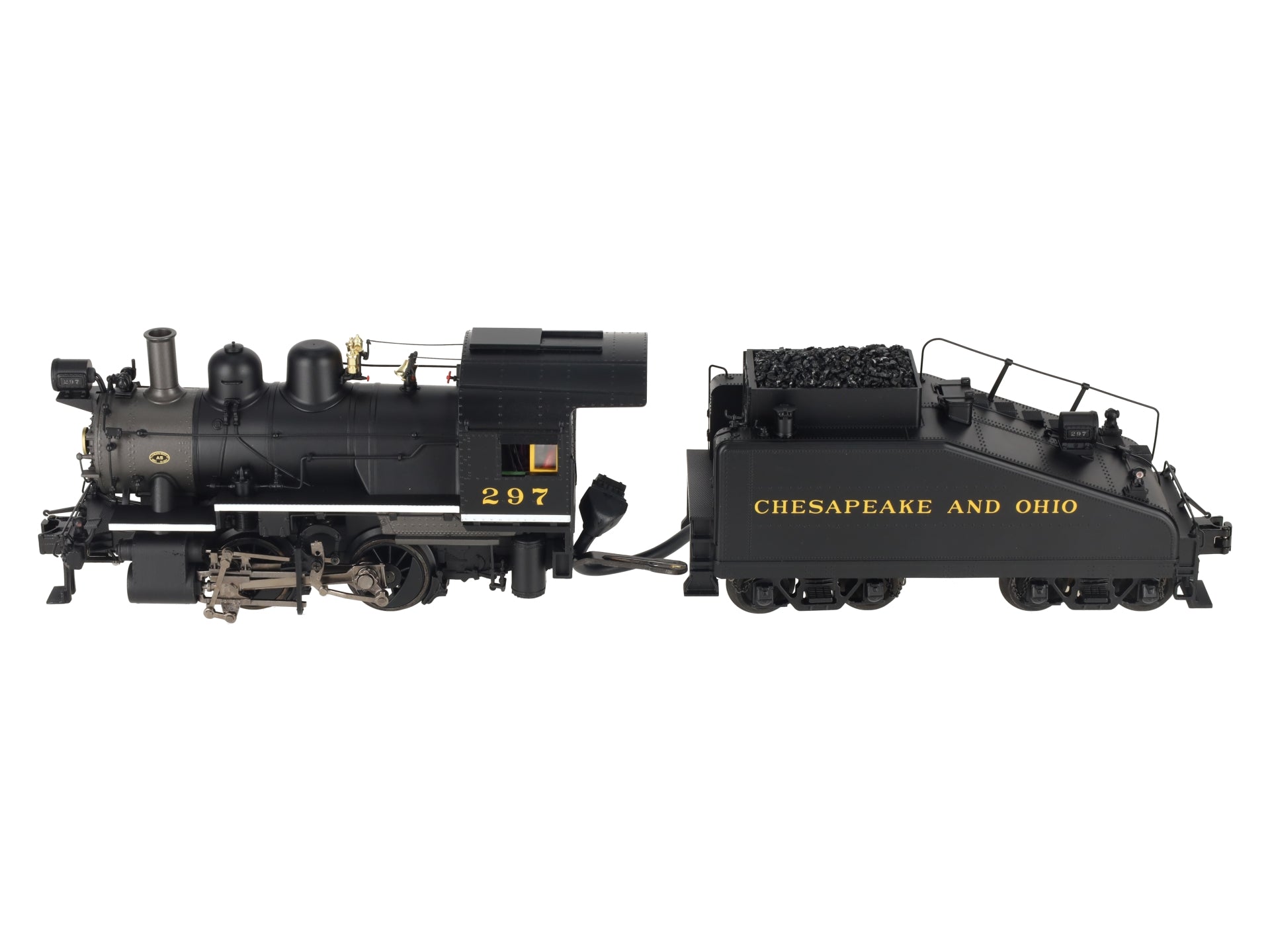 MTH 20-3264-1 C&O 0-4-0 Steam Switcher Hi-Rail w/PS2 #297 NIB