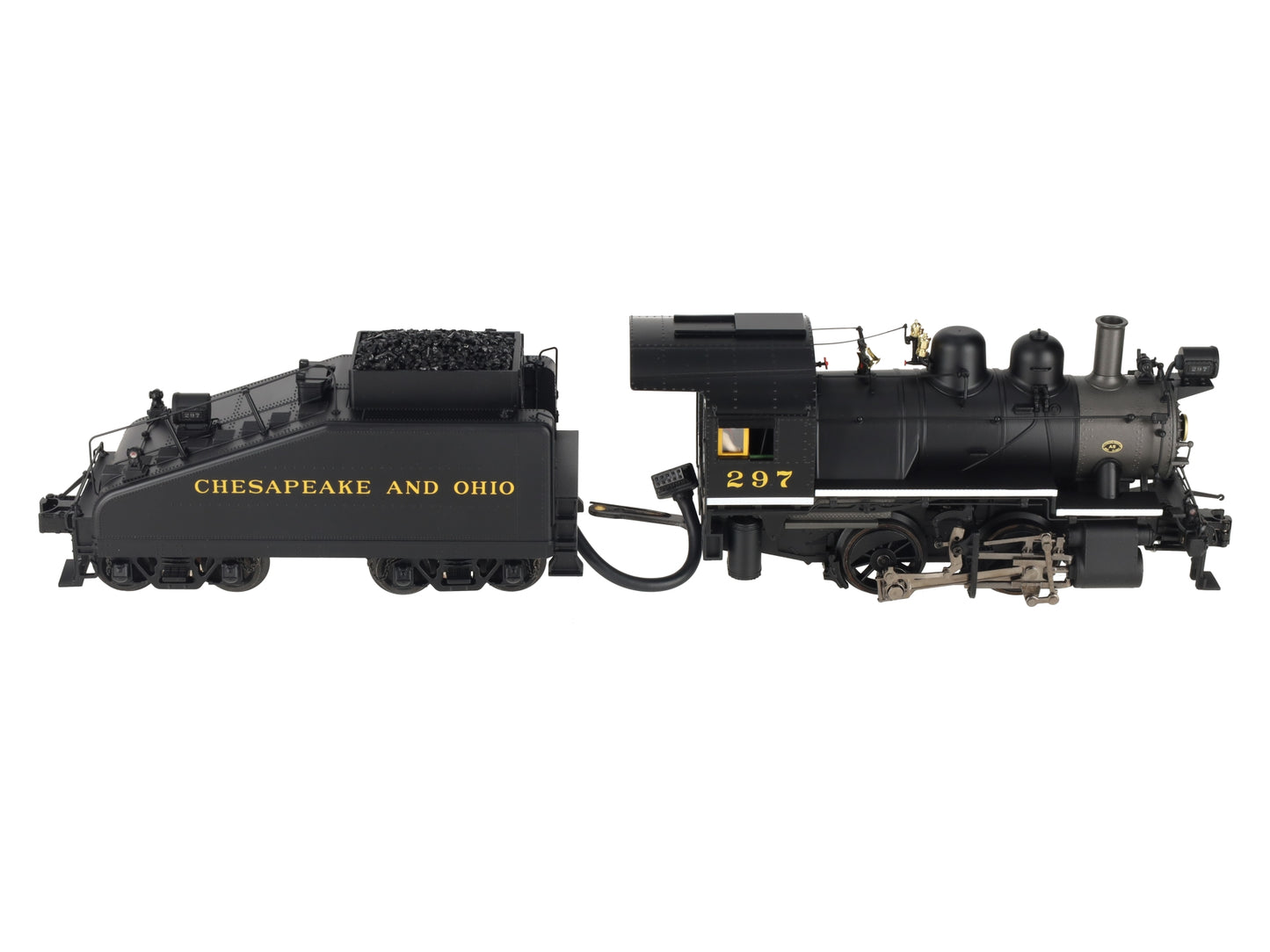 MTH 20-3264-1 C&O 0-4-0 Steam Switcher Hi-Rail w/PS2 #297 NIB