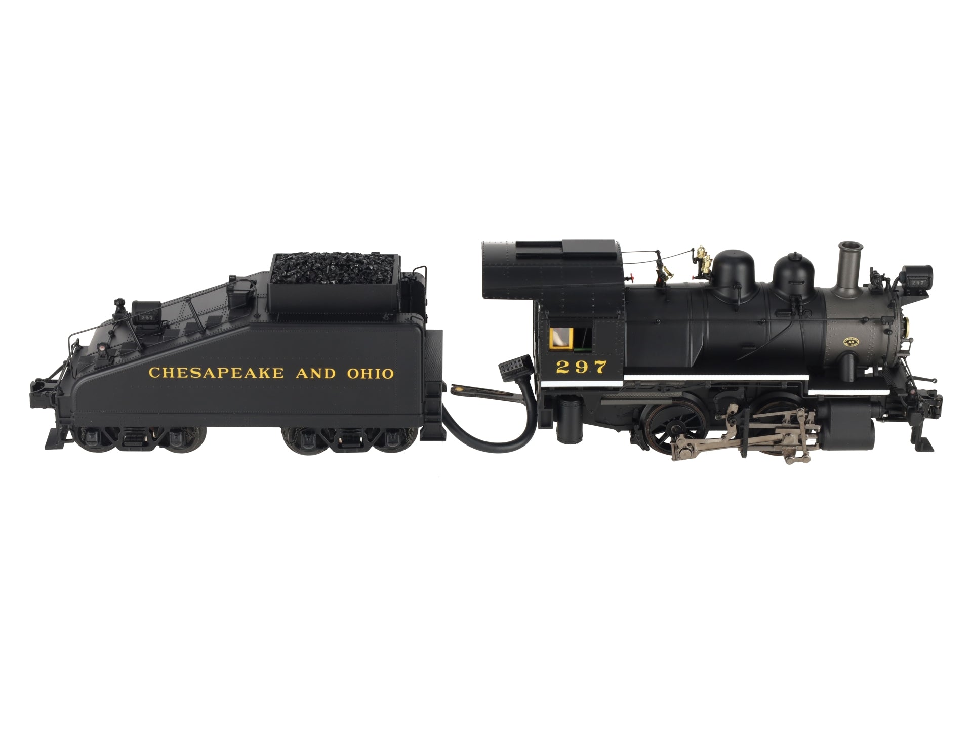 MTH 20-3264-1 C&O 0-4-0 Steam Switcher Hi-Rail w/PS2 #297 NIB
