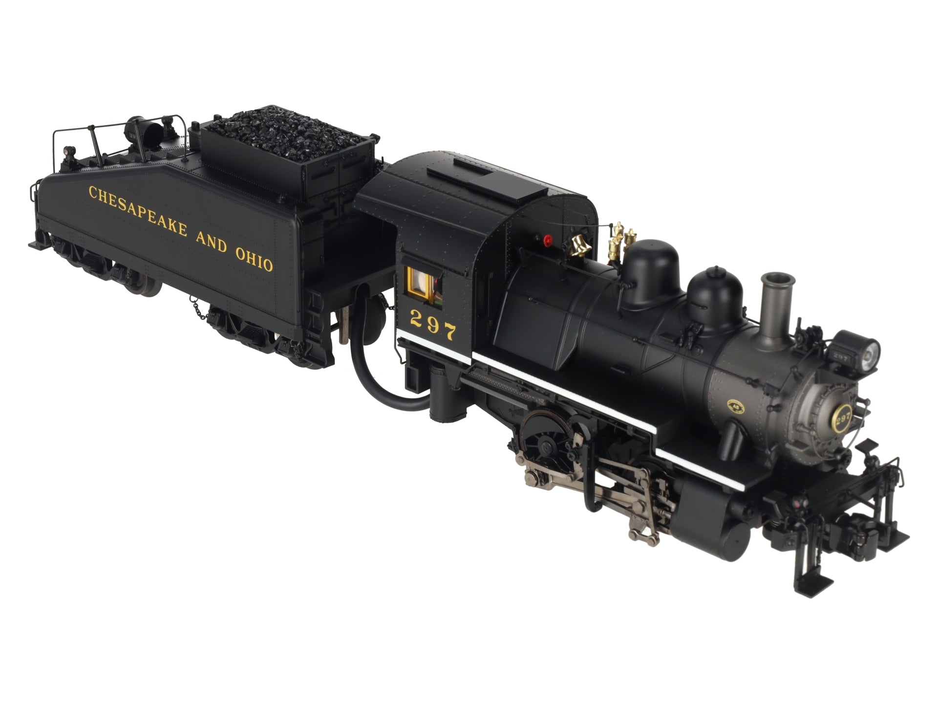 MTH 20-3264-1 C&O 0-4-0 Steam Switcher Hi-Rail w/PS2 #297 NIB