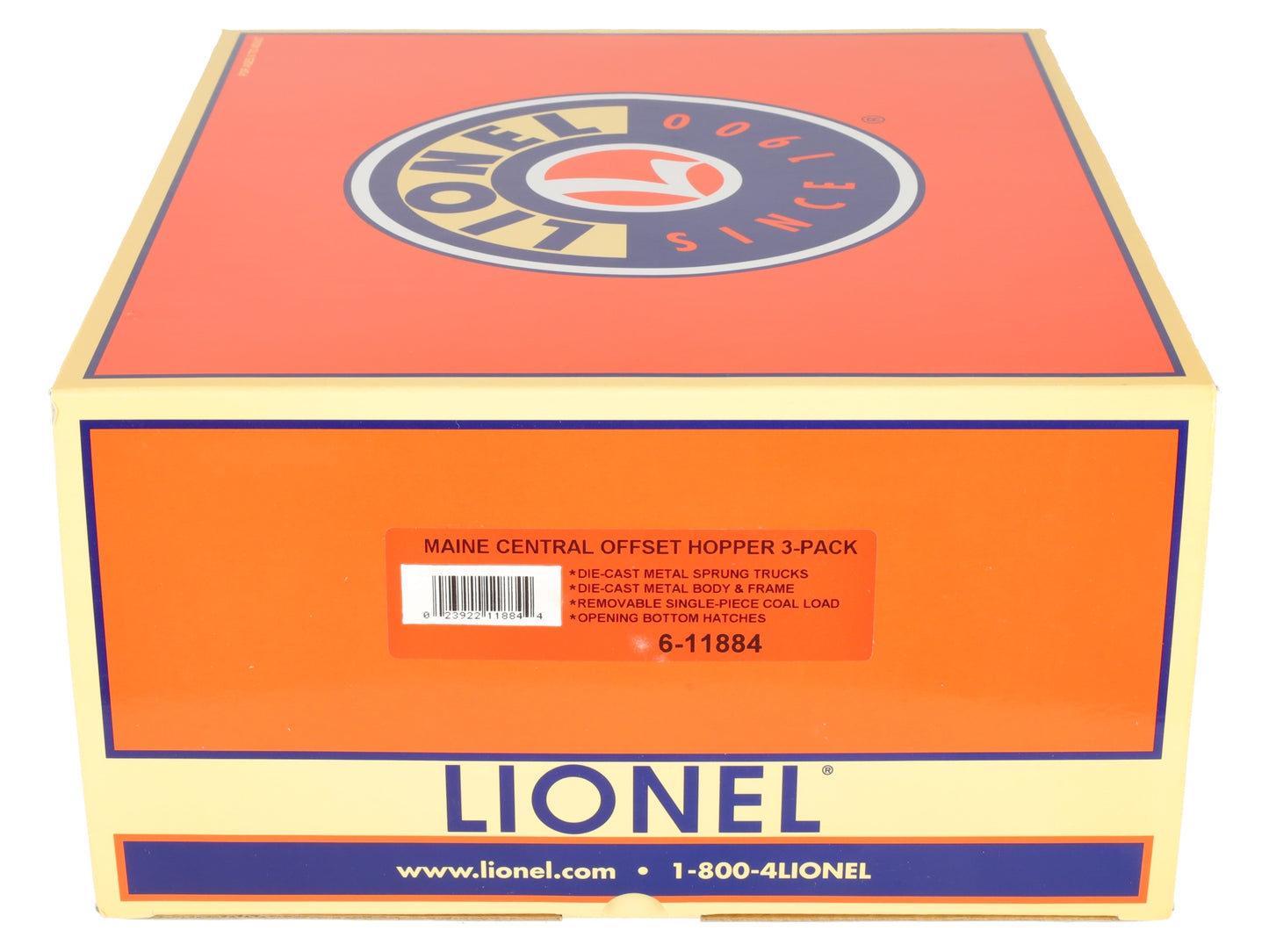 Lionel 6-11884 O Gauge Maine Central Offset 3-Car Hopper Set (Set of 3) NIB