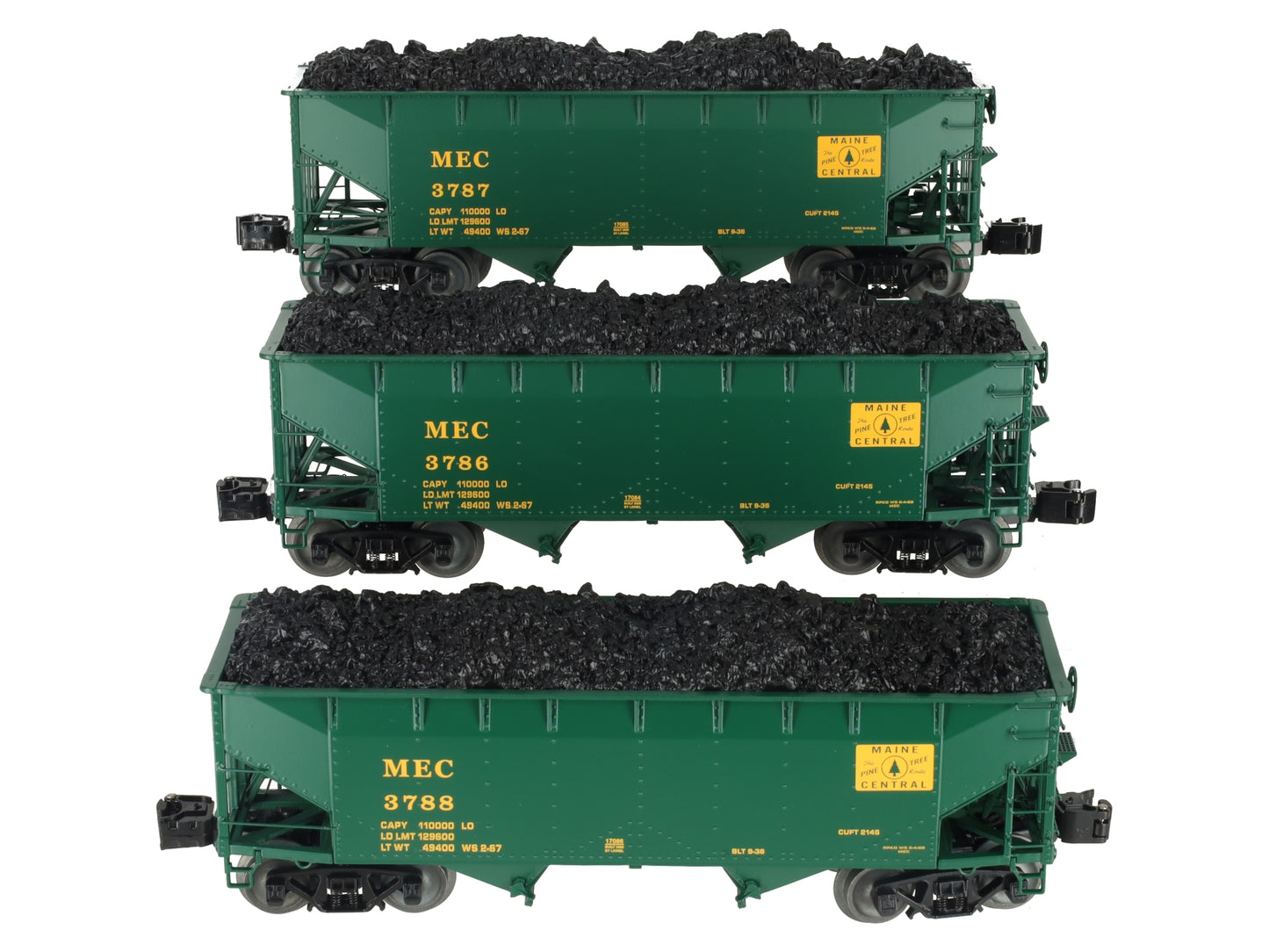 Lionel 6-11884 O Gauge Maine Central Offset 3-Car Hopper Set (Set of 3) NIB