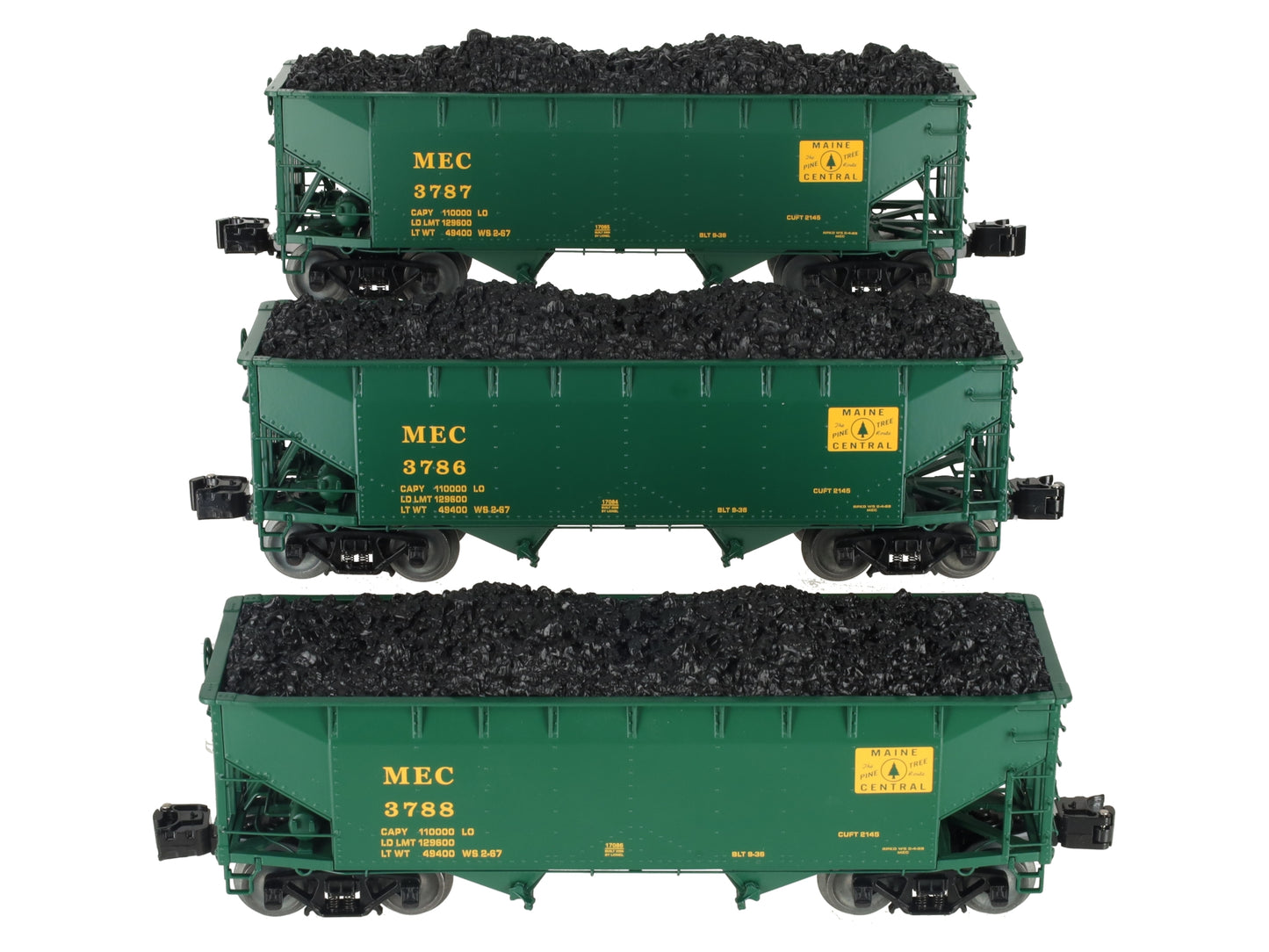 Lionel 6-11884 O Gauge Maine Central Offset 3-Car Hopper Set (Set of 3) NIB