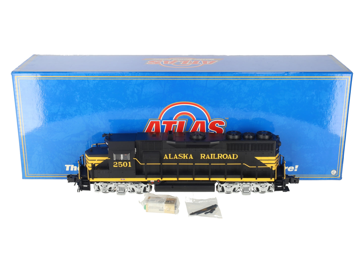 Atlas 1140-1 O Gauge Alaska GP-35 Diesel Locomotive #2501 (3 Rail) NIB