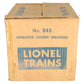 Lionel 345 Vintage O Motorized Culvert Unloader with Car VG/Box