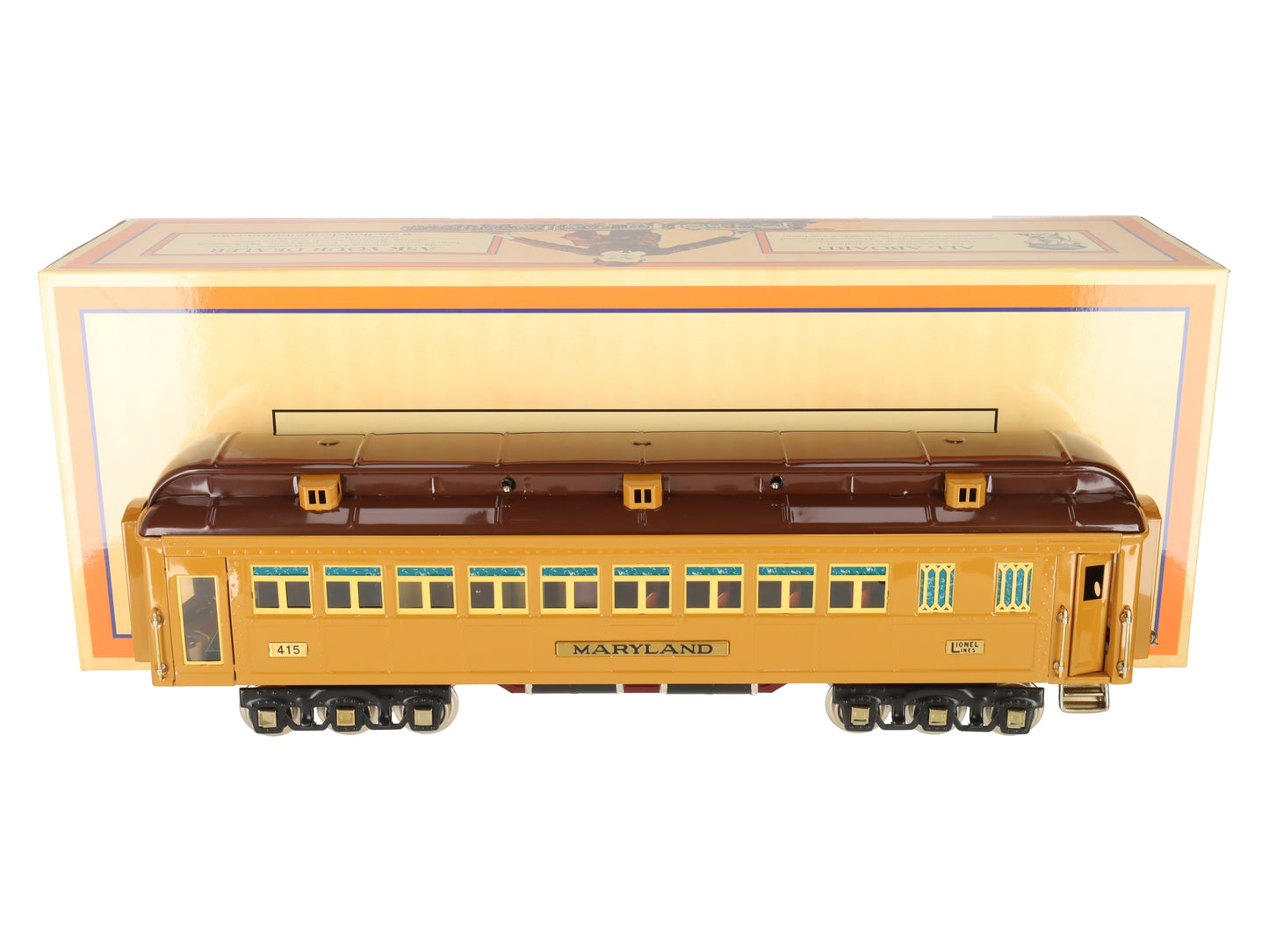 MTH 11-40108 STD Maryland Solarium State Car Two-Tone Brown EX/Box