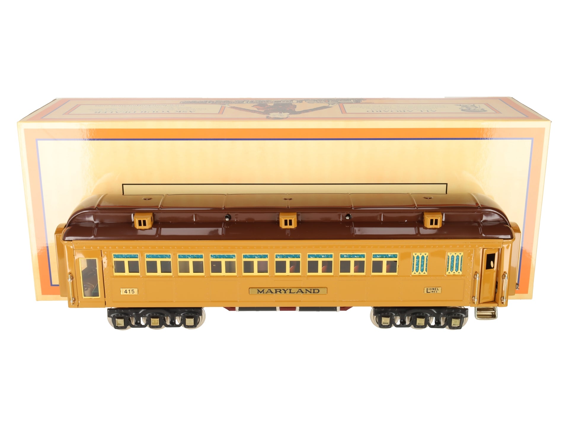 MTH 11-40108 STD Maryland Solarium State Car Two-Tone Brown EX/Box